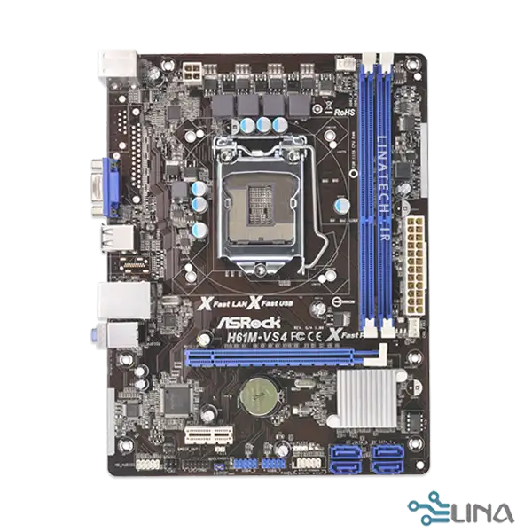 مادربرد آزراک مدل H61M-VS4 با سوکت Intel LGA-1155